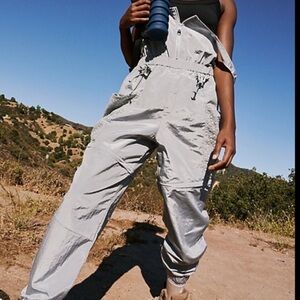 NEW FREE PEOPLE Movement Chaparral Convertible Hike Gray Jumpsuit